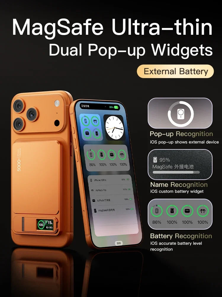 Magnetic Wireless Power Bank — 10000mAh Ultra-Slim