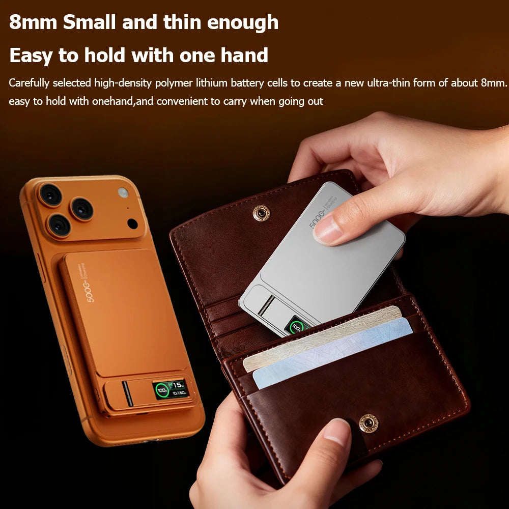 Magnetic Wireless Power Bank — 10000mAh Ultra-Slim