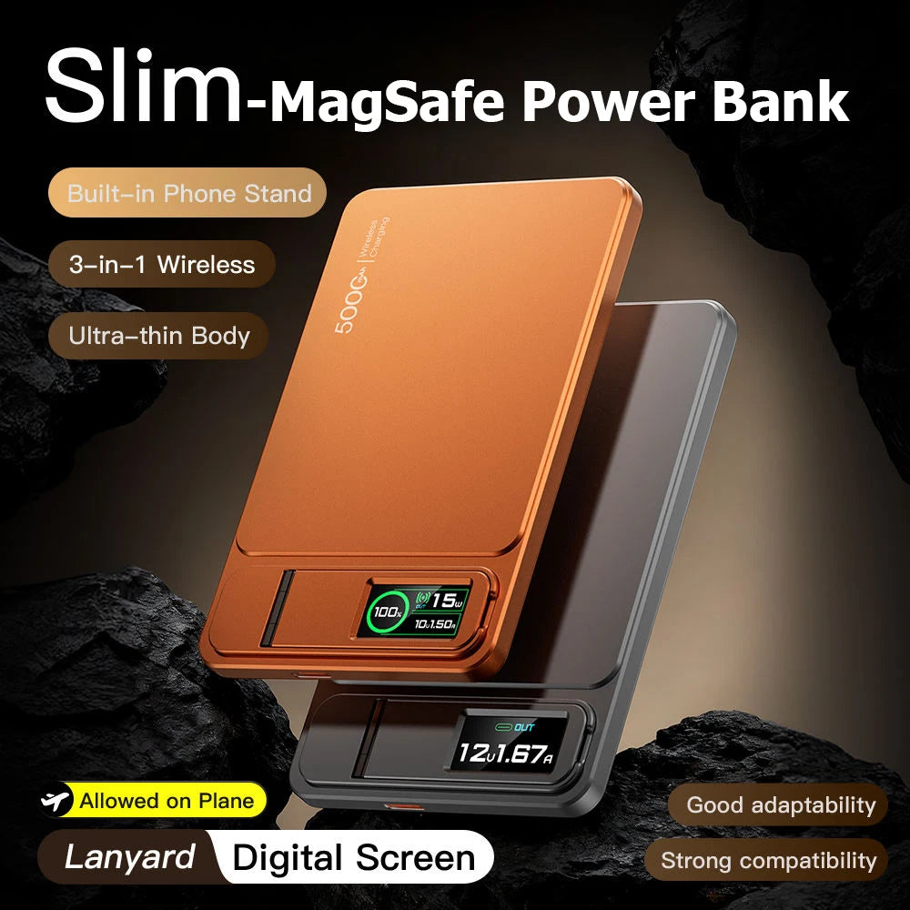 Magnetic Wireless Power Bank — 10000mAh Ultra-Slim
