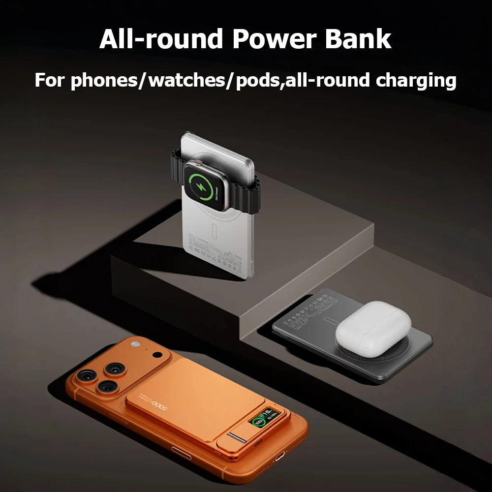 Magnetic Wireless Power Bank — 10000mAh Ultra-Slim